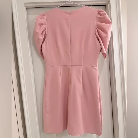 TCEC Soft Pink Puff Sleeve Dress - Picture 4 of 4